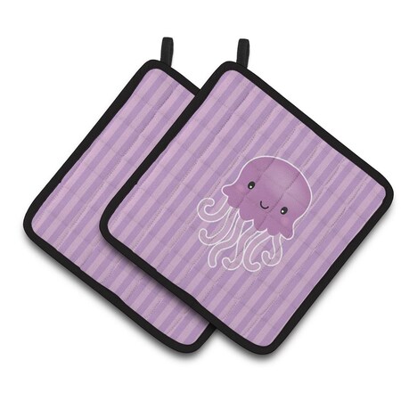 Carolines Treasures Jellyfish Pair of Pot Holders BB7122PTHD